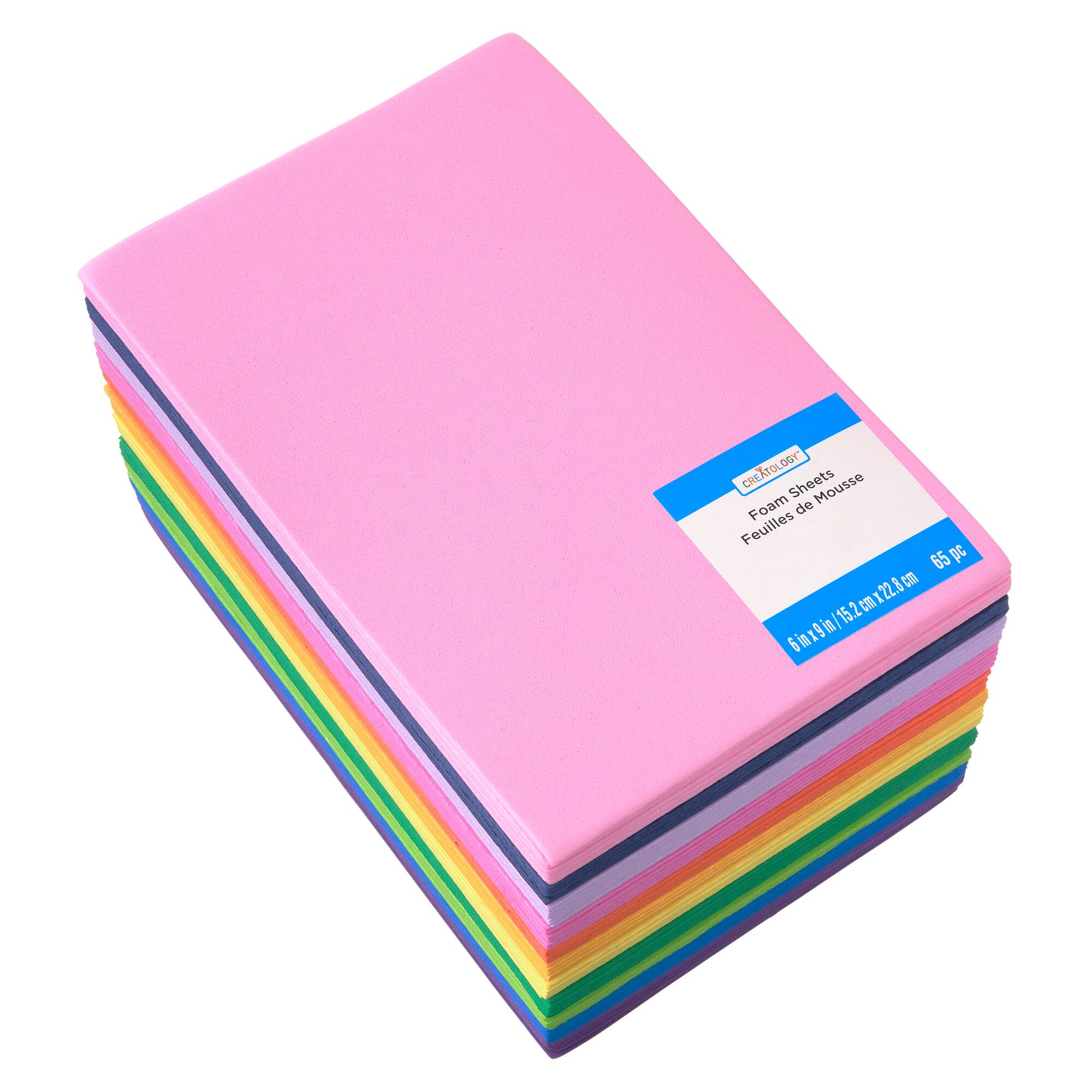 Brights 6" x 9" Foam Sheets Value Pack by Creatology™, 65 Sheets